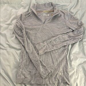 Smartwool Gray Quarter-Zip Pullover